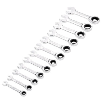 Draper HI-TORQ® Metric Stubby Ratchet Combination Spanner Set (12 Piece)