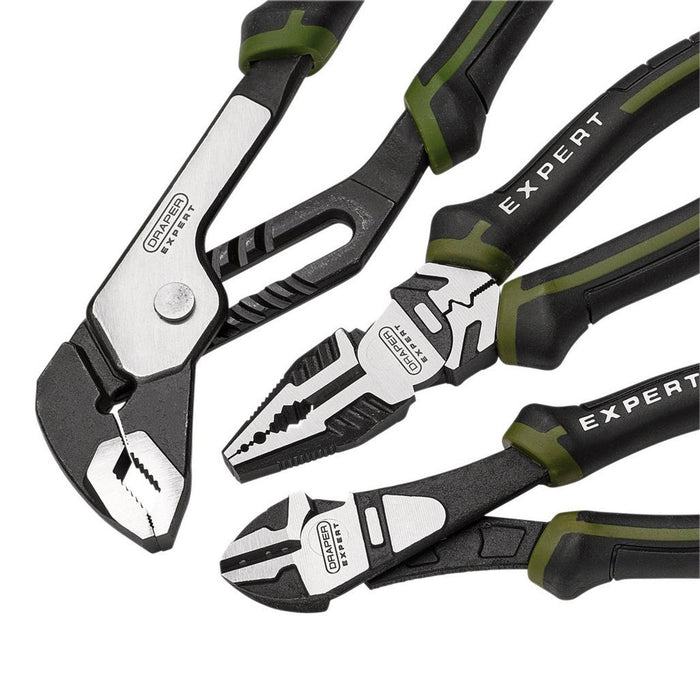 Draper Expert High Leverage Pliers Set with Water Pump Pliers (3 Piece)