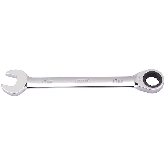 Draper Tools 17mm Metric Ratcheting Combination Spanner