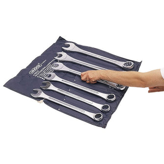 Draper Tools Heavy Duty Long Pattern Metric Combination Spanner Set (6 Piece)