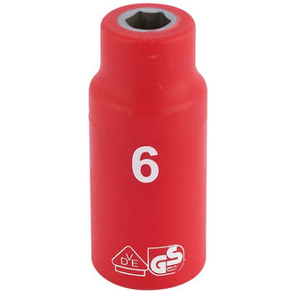 Draper Tools 1/4 Sq. Dr. Fully Insulated VDE Socket (6mm)