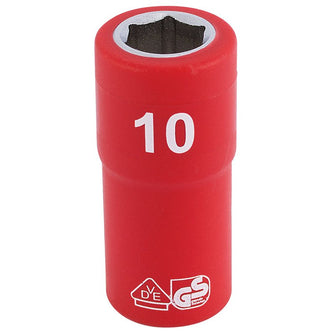 Draper Tools 1/4 Sq. Dr. Fully Insulated VDE Socket (10mm)
