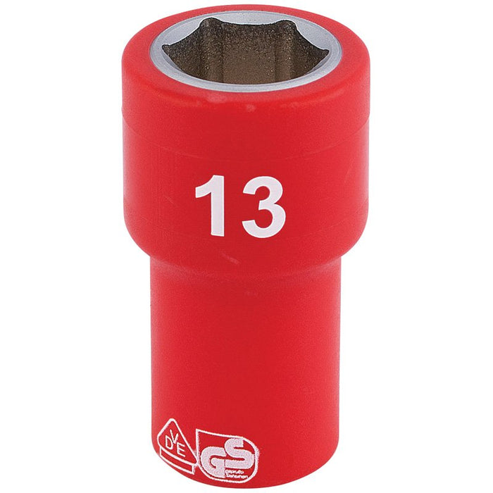 Draper Tools 1/4 Sq. Dr. Fully Insulated VDE Socket (13mm)