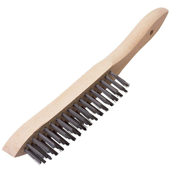Draper Tools Heavy Duty 3 Row Wire Scratch Brush (310mm)