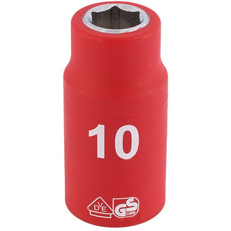 Draper Tools 3/8 Sq. Dr. Fully Insulated VDE Socket (10mm)
