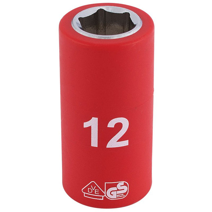 Draper Tools 3/8 Sq. Dr. Fully Insulated VDE Socket (12mm)