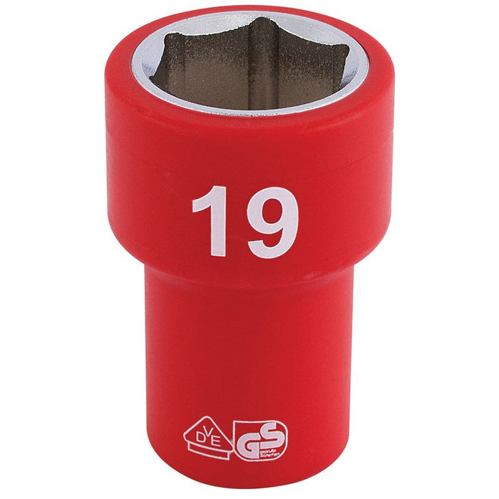 Draper Tools 3/8 Sq. Dr. Fully Insulated VDE Socket (19mm)