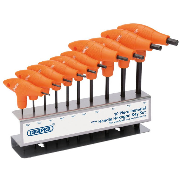 Draper Tools Imperial T-Handle Hexagon Key Set (10 Piece)