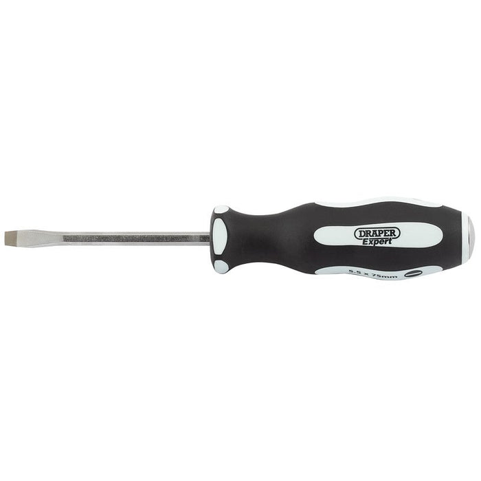 Draper Tools Pound Thru Plain Slot 6.5 x 100mm Soft Grip Screwdrivers