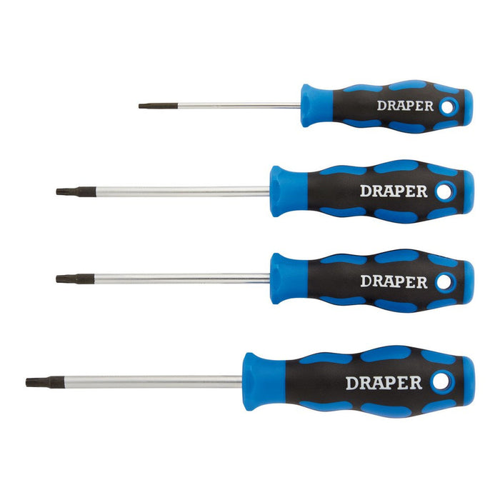 Draper Tools Soft Grip Draper TX-STAR® Screwdriver Set, 4 Pce