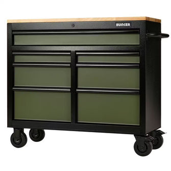 Draper 08221 Bunker Workbench Roller Tool Cabinet 7 Drawer 41" Green
