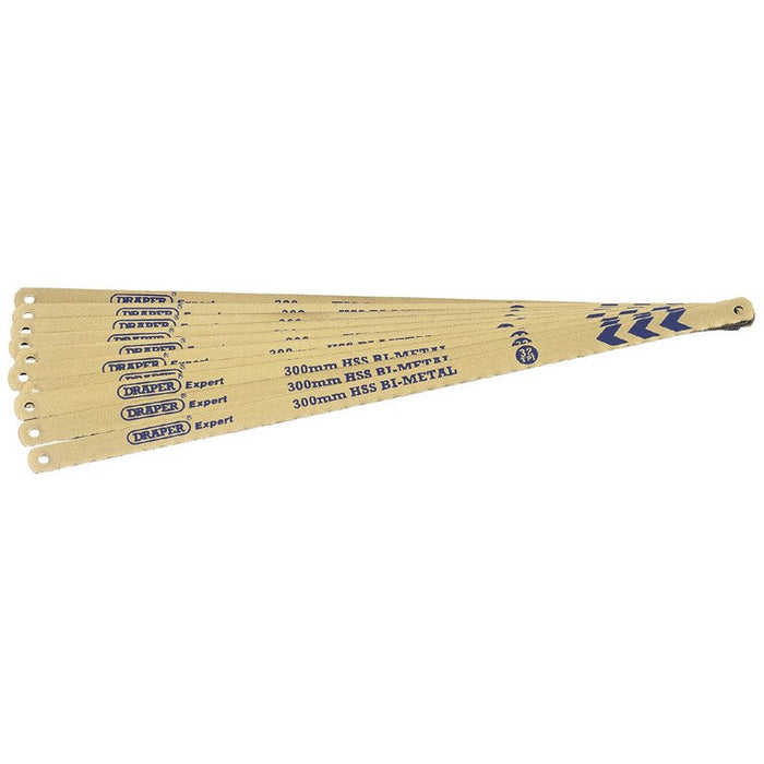 Draper Tools Expert 10 x 300mm 18tpi Bi-Metal Hacksaw Blades