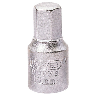 Draper Tools 12mm Hexagon 3/8 Square Drive Drain Plug Key