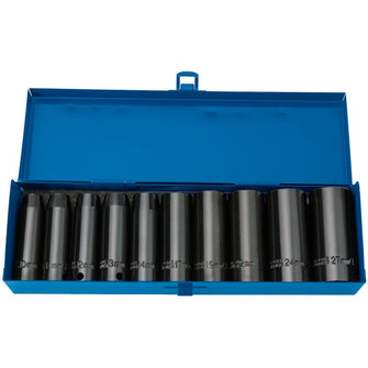 Draper Tools 1/2 Sq. Dr. Draper HI-TORQ® Metric Deep Impact Socket Set (10 Piece)