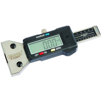 Draper Tools Expert Digital Tyre Tread Depth Gauge with Stainless Steel Body