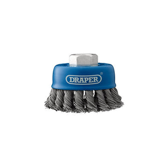 Draper Tools Steel Twist-Knot Wire Cup Brush 75mm M14