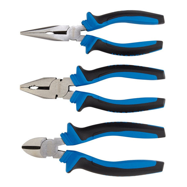 Draper Tools Soft Grip Pliers Set 160mm, 3 Pce
