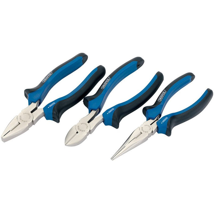 Draper Tools Soft Grip Pliers Set (3 piece)