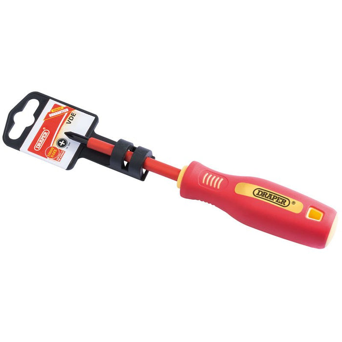 Draper Tools No: 1 x 80mm Fully Insulated Soft Grip Cross Slot Screwdriver.