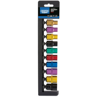 Draper Tools 1/2 Sq. Dr. Metric Coloured Socket Set (10 Piece)