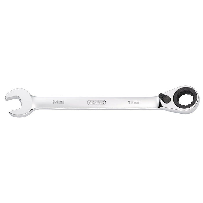 Draper Tools 14mm Draper Hi-Torq® Metric Reversible Ratcheting Combination Spanner