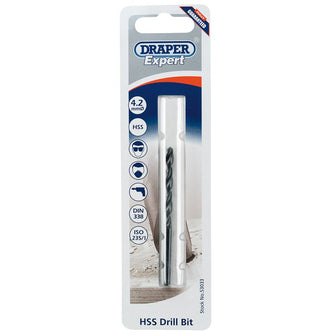 Draper Tools Expert 4.2mm HSS Twist Drill for 5 x 0.8 Taps