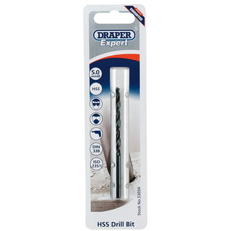 Draper Tools Expert 5.0mm HSS Twist Drill for 6 x 1.0 Taps