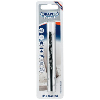 Draper Tools Expert 6.8mm HSS Twist Drill for 8 x 1.25 Taps