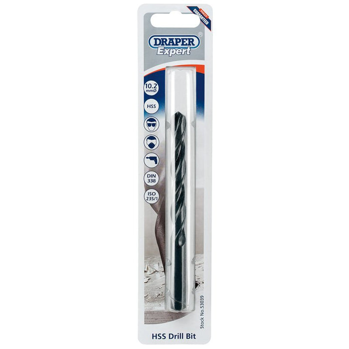 Draper Tools Expert 10.2mm HSS Twist Drill for 12 x 1.75 Taps