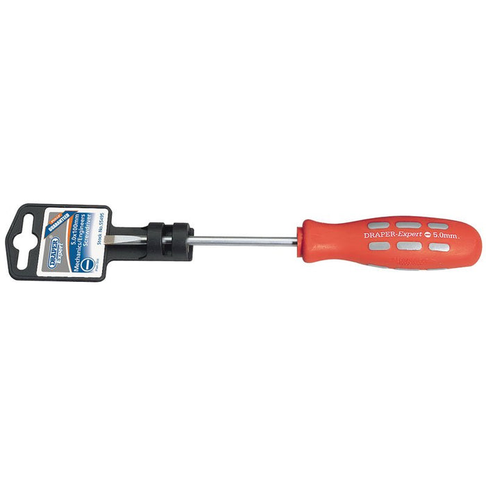 Draper Tools 5mm x 100mm Plain Slot Parallel Tip Mechanics Screwdriver