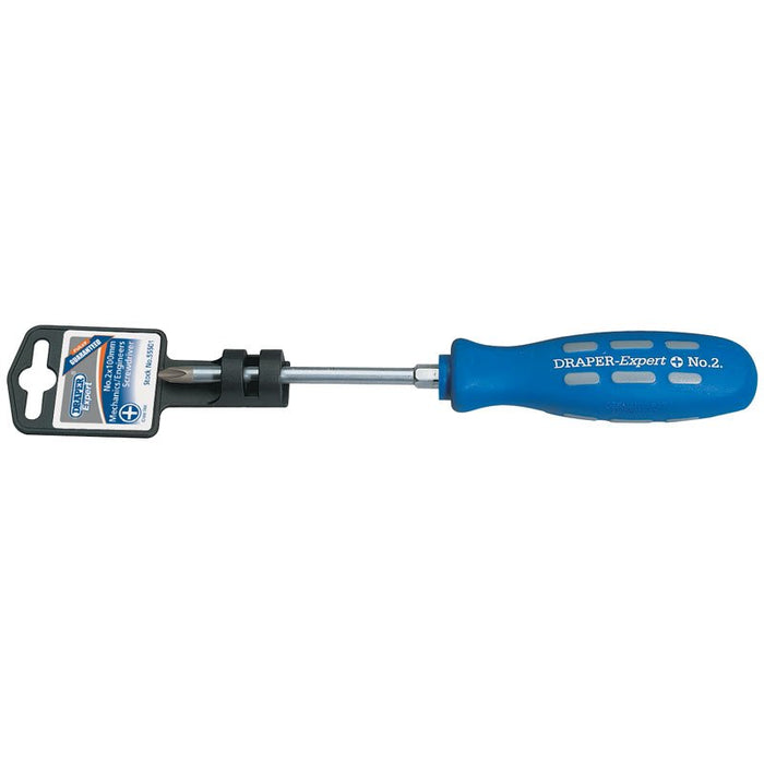Draper Tools Cross Slot Mechanics Screwdriver (No 2 x 100mm)