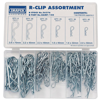 Draper Tools R Clip Assortment (150 Piece)