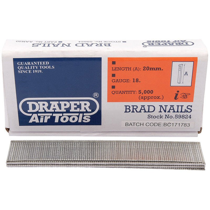 Draper Tools Brad Nails - Box of 5000