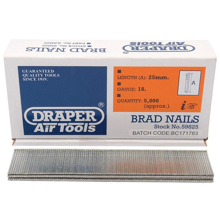 Draper Tools Brad Nails - Box of 5000