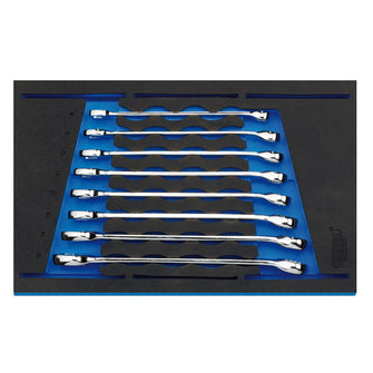 Draper Tools Combination Spanner Set in 1/4 Drawer EVA Insert Tray (8 Piece)