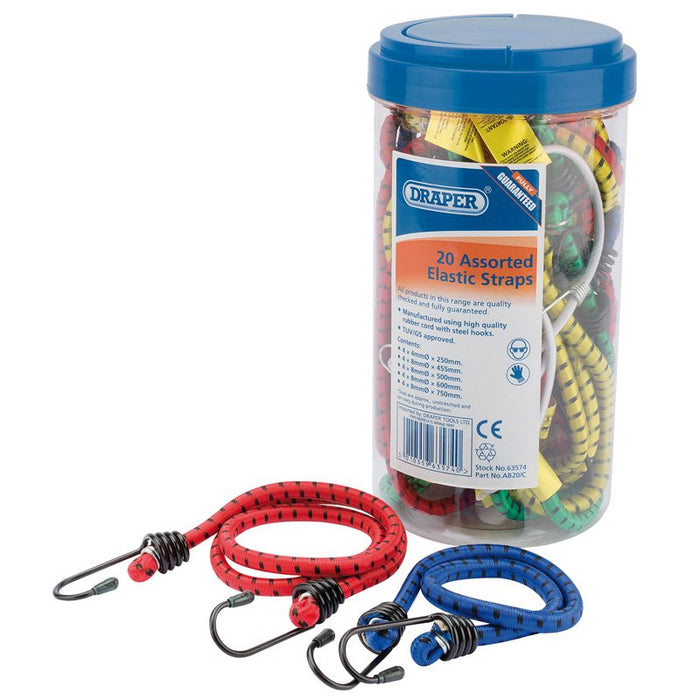Draper Tools 20 Assorted Elastic Straps