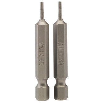 Draper Tools 1.5mm 1/4 Hex. Hexagonal Insert Bit 50mm Long x 2