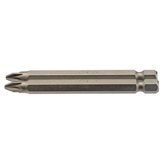 Draper Tools No.2 1/4 Hex. PZ Type Insert Bit 75mm Long x 2