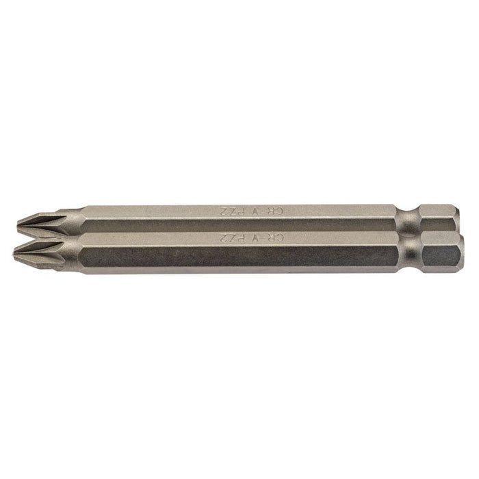 Draper Tools No.2 1/4 Hex. PZ Type Insert Bit 75mm Long x 2