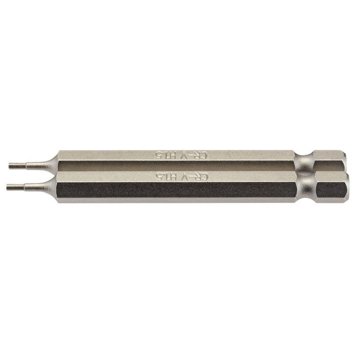Draper Tools 1.5mm 1/4 Hex. Hexagonal Insert Bit 75mm Long x 2