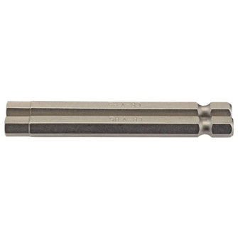 Draper Tools 6mm 1/4 Hex. Hexagonal Insert Bit 75mm Long x 2