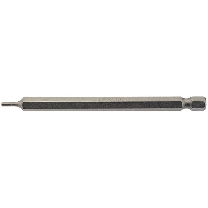 Draper Tools 2mm 1/4 Hex. Hexagonal Insert Bit 100mm Long x 1