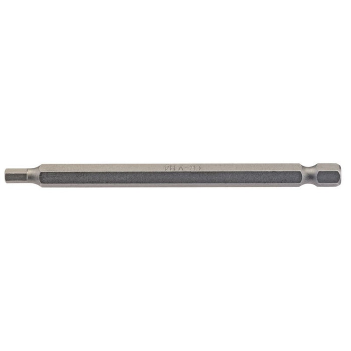 Draper Tools 4mm 1/4 Hex. Hexagonal Insert Bit 100mm Long x 1
