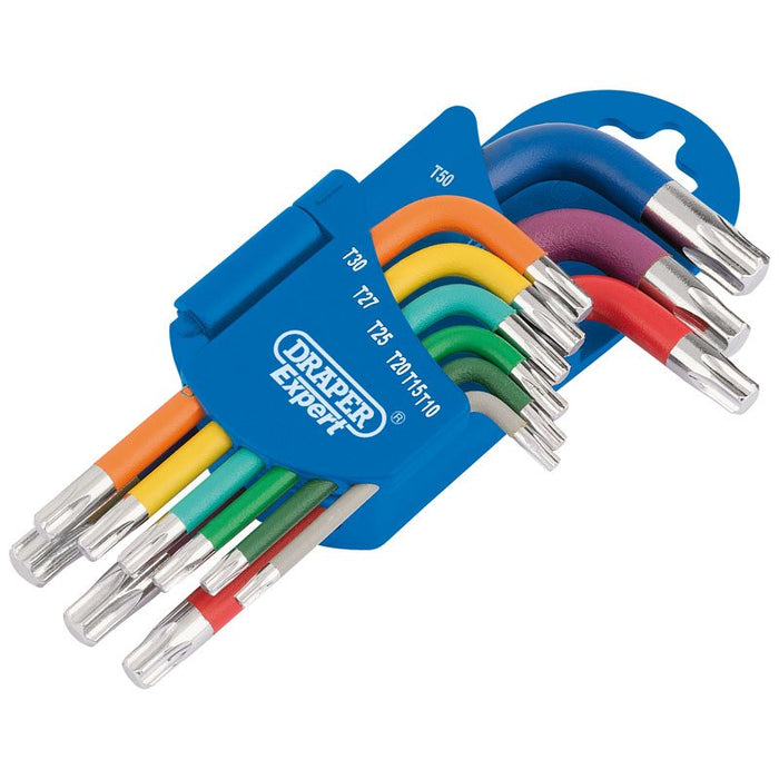 Draper Tools Metric Coloured Short Arm Draper TX-STAR® Key Set (9 Piece)