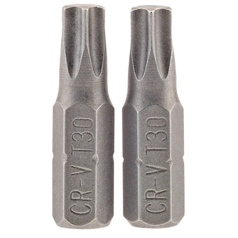Draper Tools T30 1/4 Hex. Draper TX-STAR® Insert Bit 25mm Long x 2