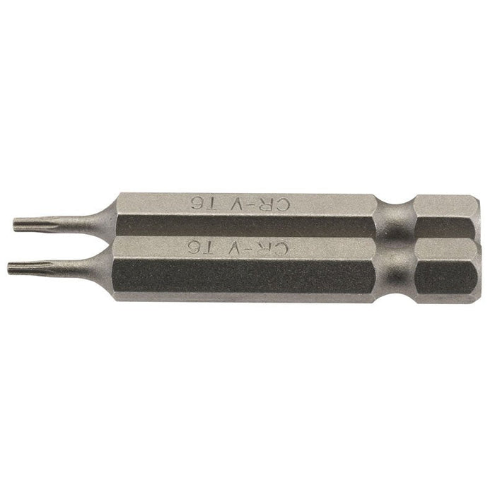 Draper Tools T6 1/4 Hex. Draper TX-STAR® Insert Bit 50mm Long x 2