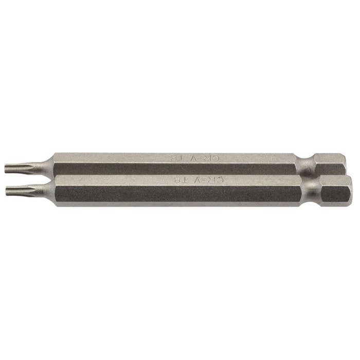 Draper Tools T8 1/4 Hex. Draper TX-STAR® Insert Bit 75mm Long x 2
