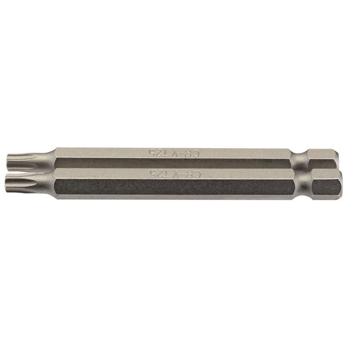 Draper Tools T25 1/4 Hex. Draper TX-STAR® Insert Bit 75mm Long x 2