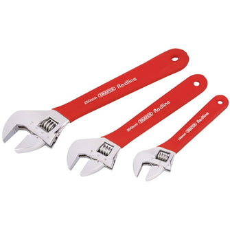 Draper Redline® Soft Grip Adjustable Wrench Set 3 Piece 67634