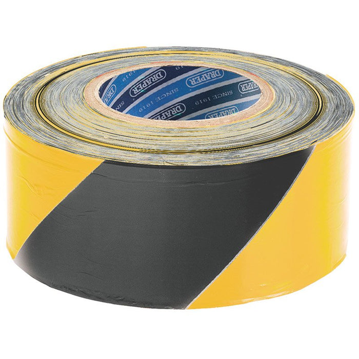 Yellow Draper Box Wholesale Draper Tools 500M x 75mm Black and Yellow Barrier Tape Roll ...